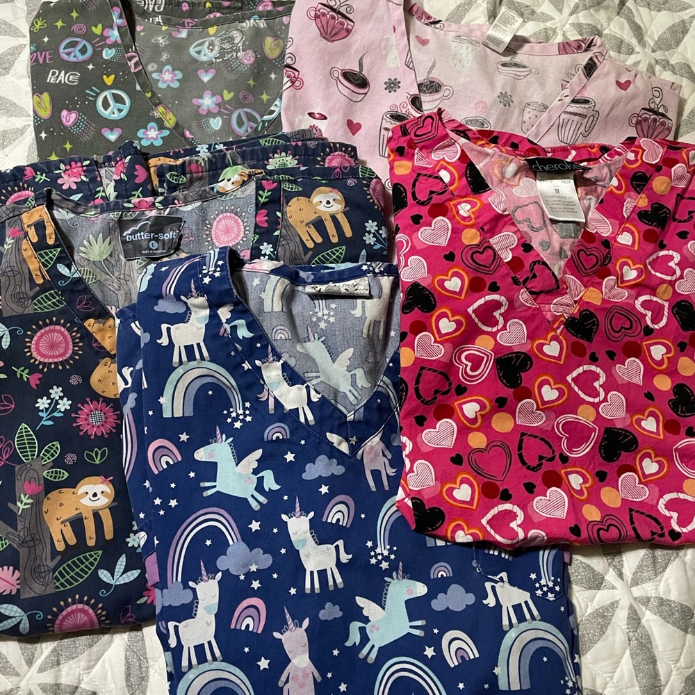 Sizes XS to XL Brands are HeartSoul Healing Hands Cherokee Infinity Butter-Soft - Picture 3 of 13